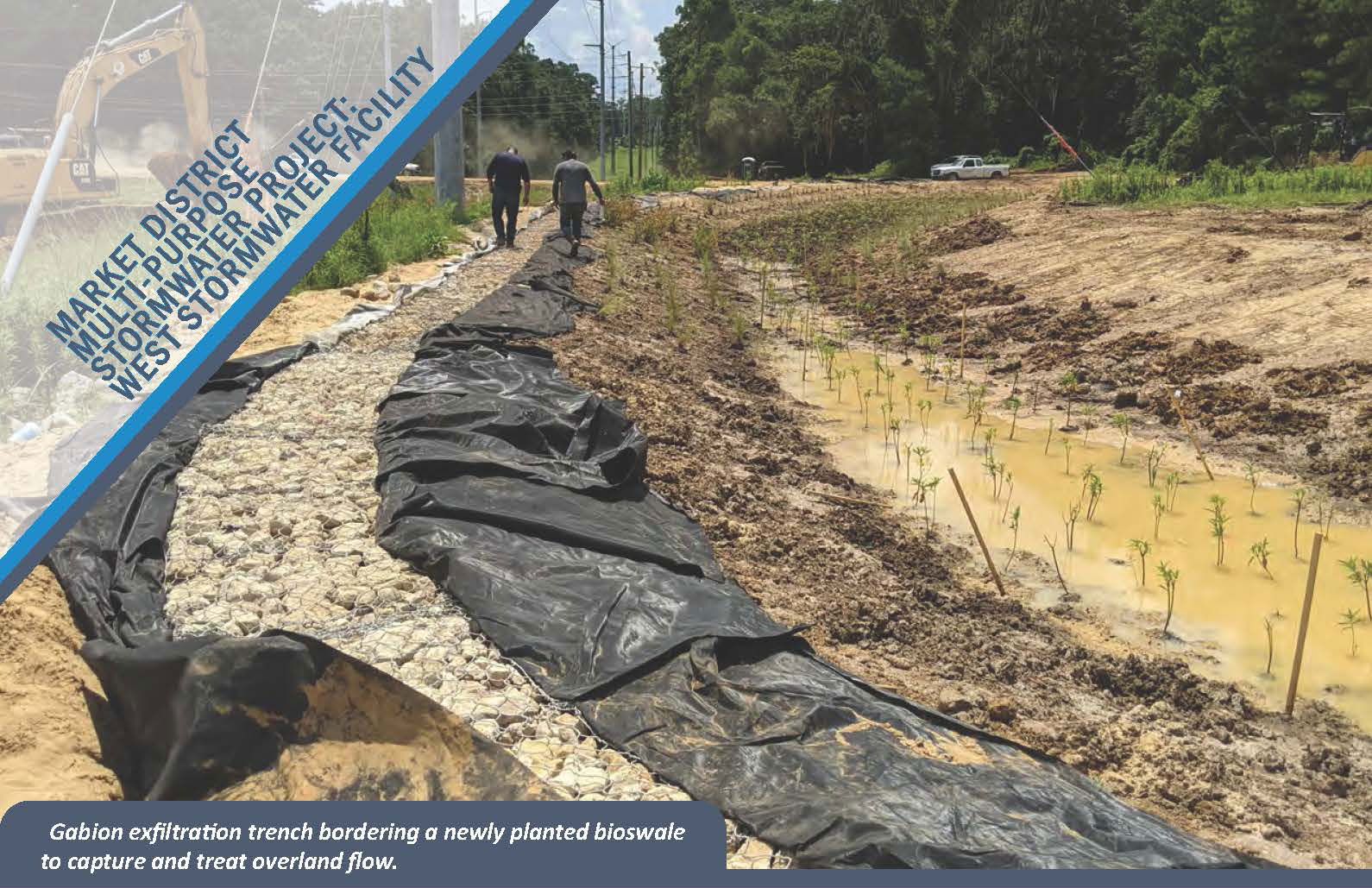 Trench for overflow